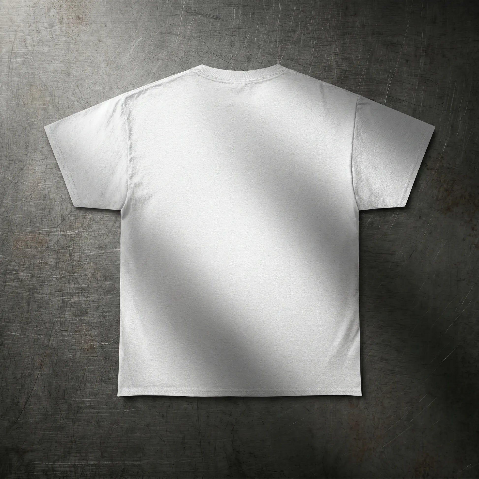 Back view of the heavyweight 100% cotton unisex fit doomer wojak t-shirt, ideal 4chan meme gift for brother or secret santa.