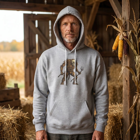 A lifestyle image of a person wearing the Only in Ohio hoodie, a brain rot certified shirt featuring TikTok brain rot slang and a heavyweight cotton-blend fleece unisex fit for the ultimate ohio meme.