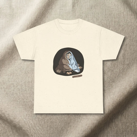 Front view of the Goblin Mode Tee, a funny burnout humor shirt and lazy day apparel featuring a cozy goblin meme design for anti-hustle and antiwork fans.